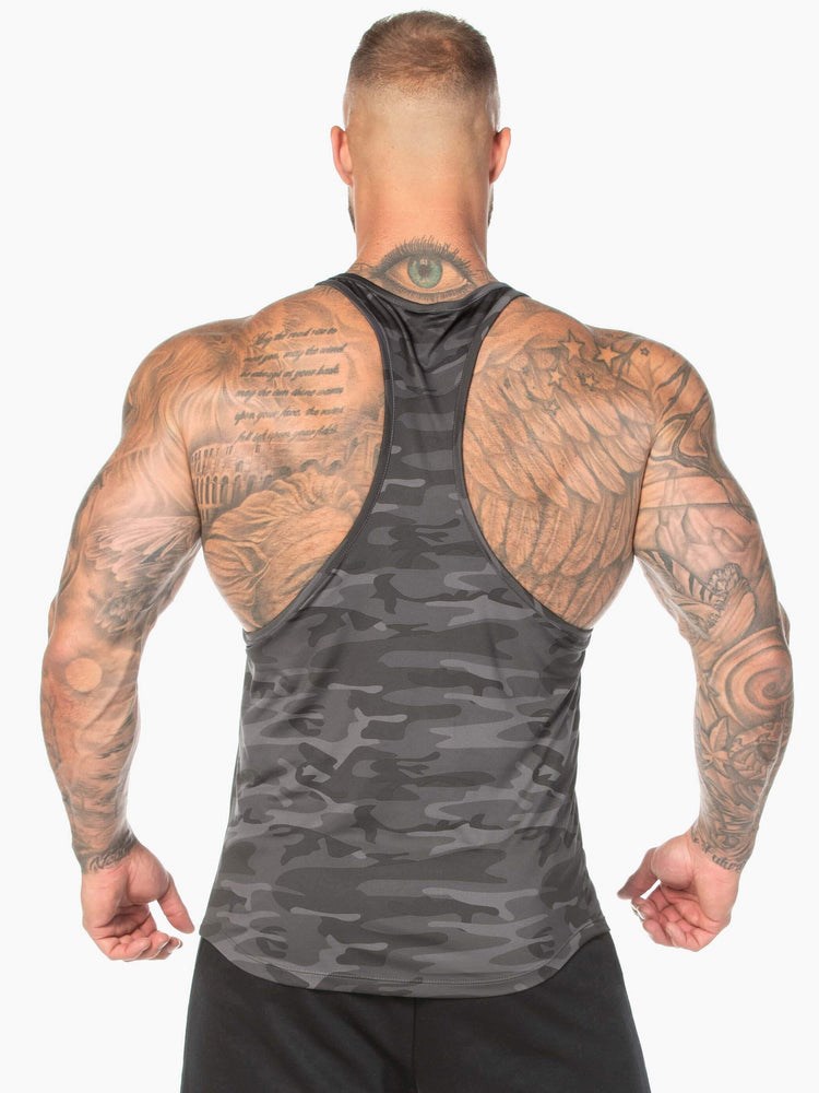 Ryderwear Camo Stringer T-Back Černé Maskáčové | ZGYF-21967