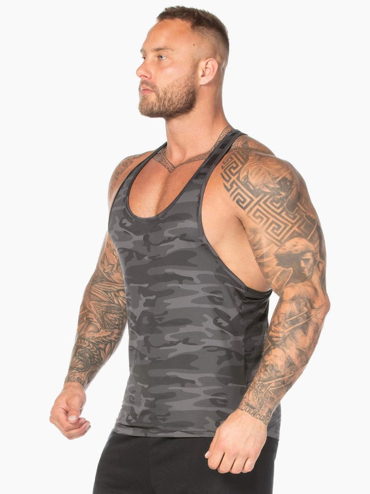 Ryderwear Camo Stringer T-Back Černé Maskáčové | ZGYF-21967