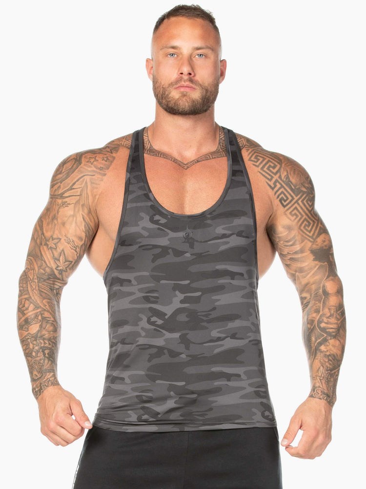 Ryderwear Camo Stringer T-Back Černé Maskáčové | ZGYF-21967