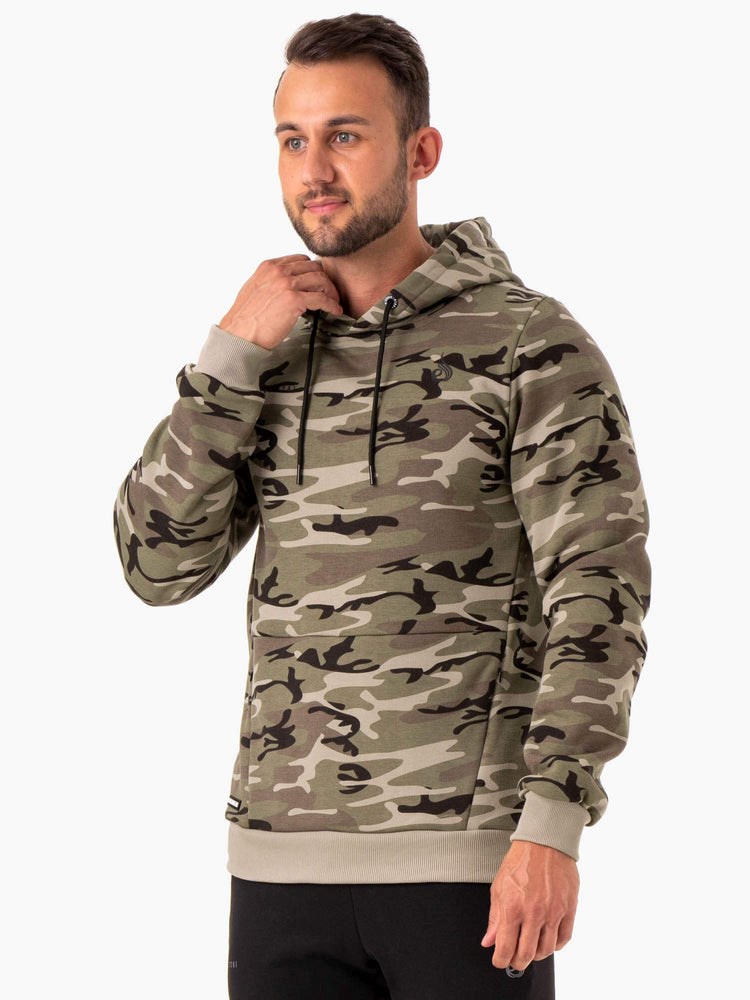 Ryderwear Camo Tech Pullover Hoodie Hnědožlutý Maskáčové | DBWJ-97308