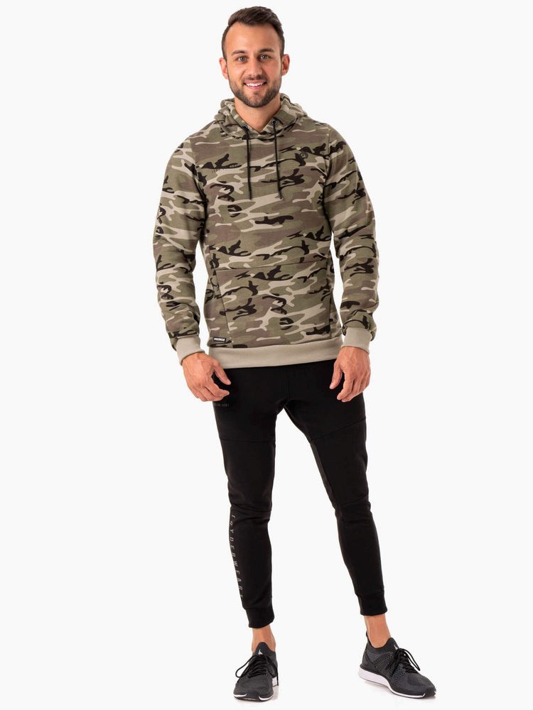 Ryderwear Camo Tech Pullover Hoodie Hnědožlutý Maskáčové | DBWJ-97308