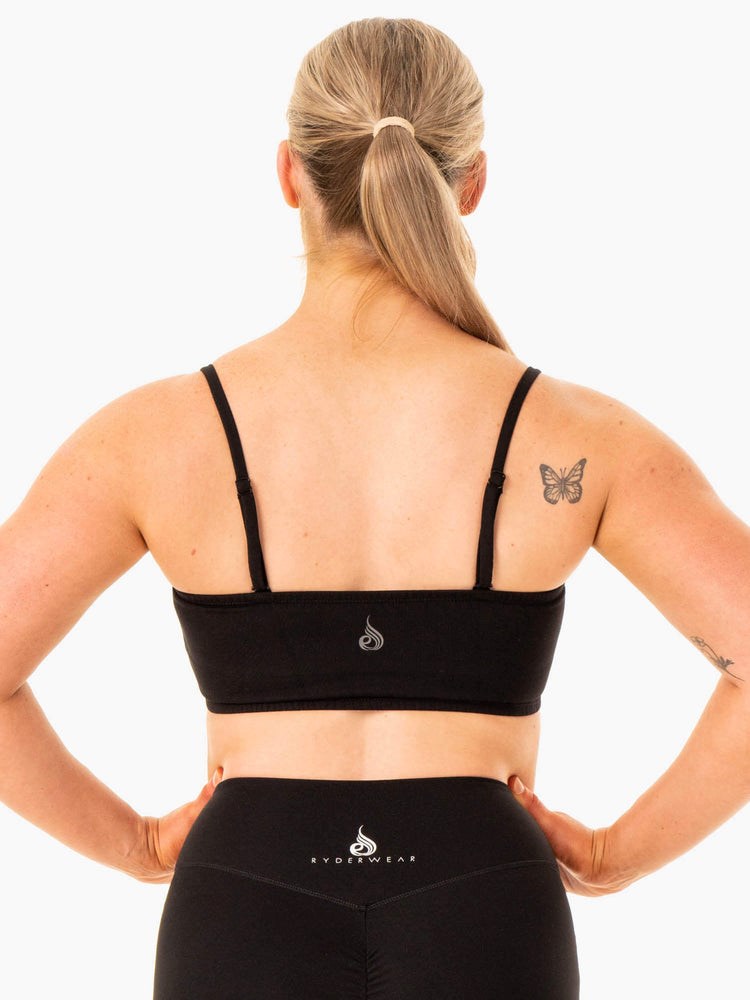 Ryderwear Convertible Bandeau Sports Bra Černé | SOLG-60815