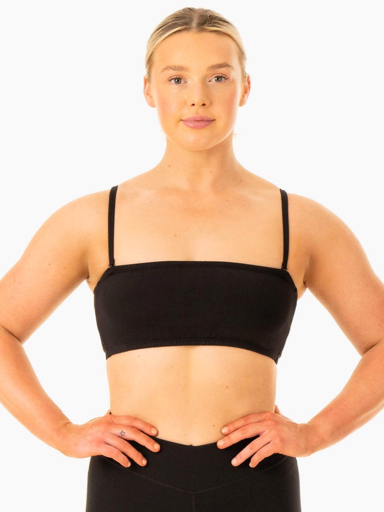 Ryderwear Convertible Bandeau Sports Bra Černé | SOLG-60815