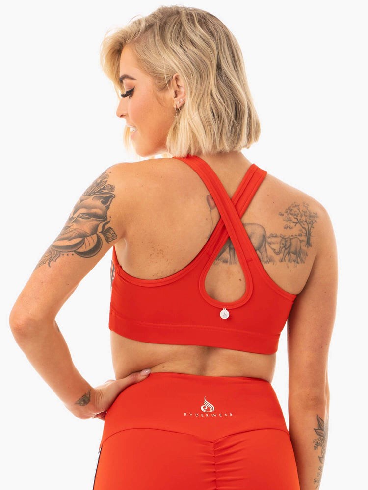 Ryderwear Courtside Sports Bra Oranžové Červené | WNRQ-28179