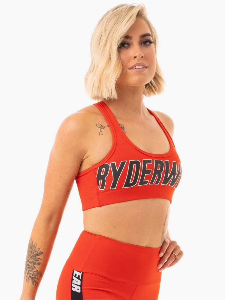 Ryderwear Courtside Sports Bra Oranžové Červené | WNRQ-28179