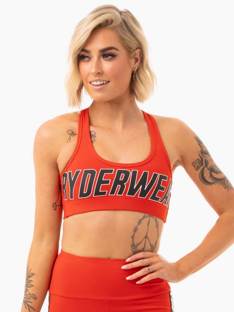 Ryderwear Courtside Sports Bra Oranžové Červené | WNRQ-28179