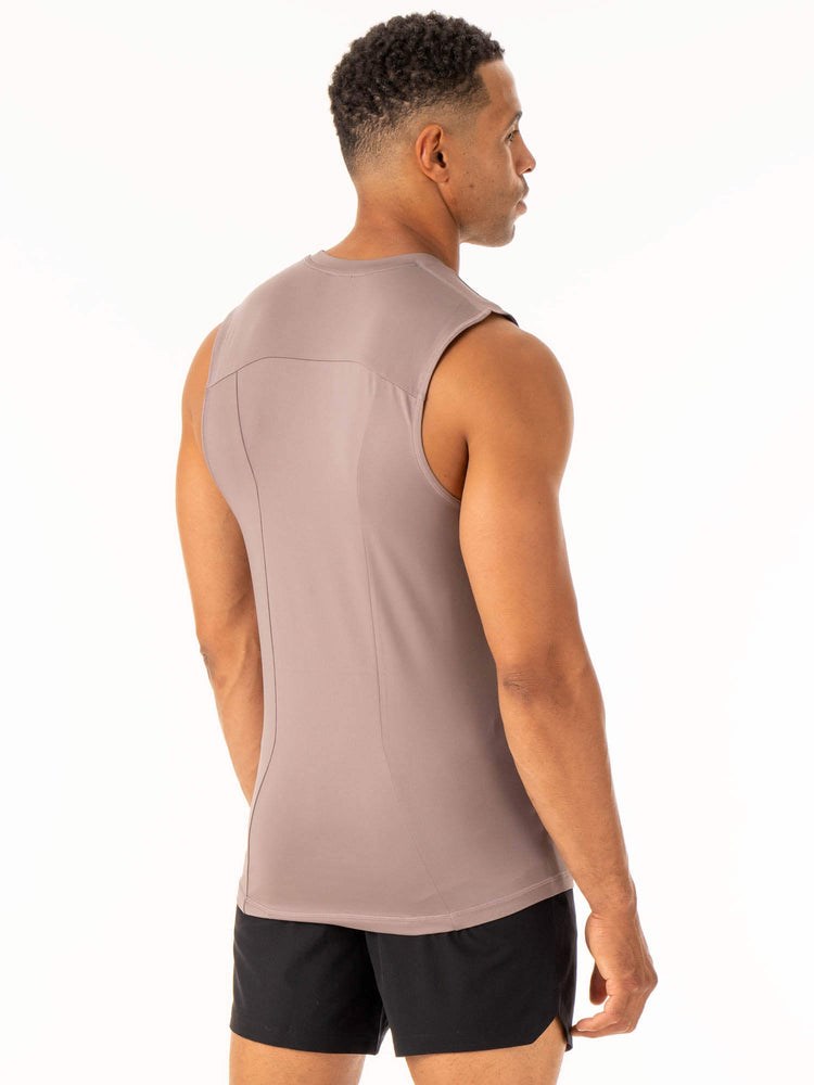 Ryderwear Division Base Layer Tank Taupe | VUTX-14326