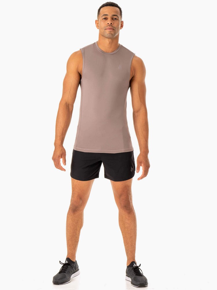 Ryderwear Division Base Layer Tank Taupe | VUTX-14326