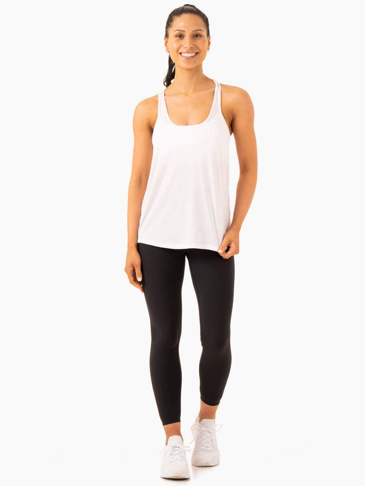 Ryderwear Ease Relaxed Tank Bílé | RFIK-12450