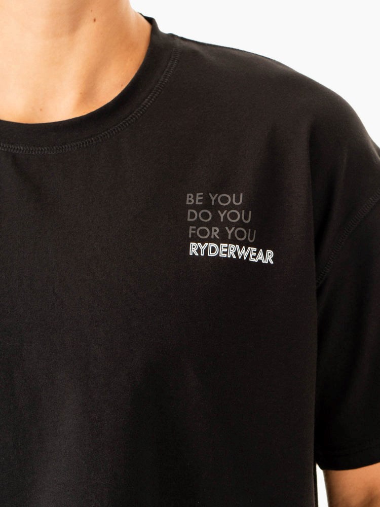 Ryderwear Edit T-Shirt Černé | EOXY-57248