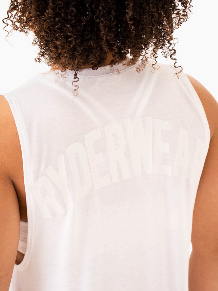 Ryderwear Emerge Tréninková Tank Bílé | GBWD-03941