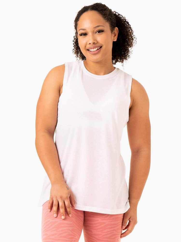 Ryderwear Emerge Tréninková Tank Bílé | GBWD-03941