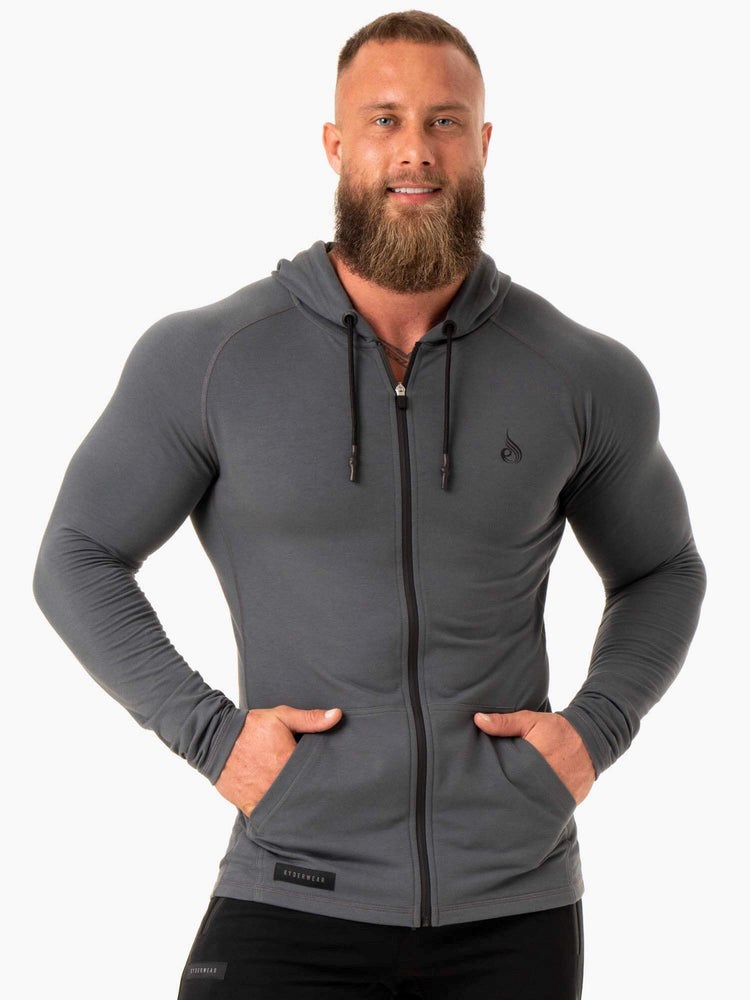 Ryderwear Endurance Zip Up Jacket Charcoal | PUZF-41927