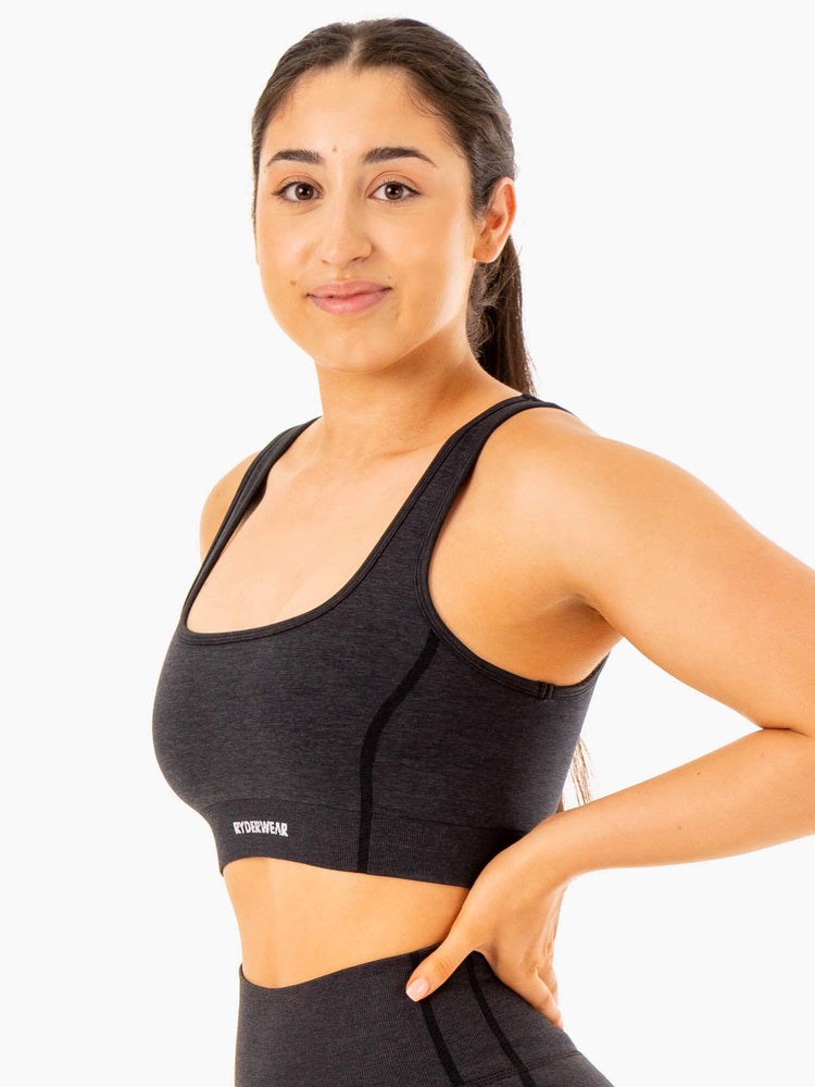 Ryderwear Enhance Seamless Sports Bra Černé | RDET-76812