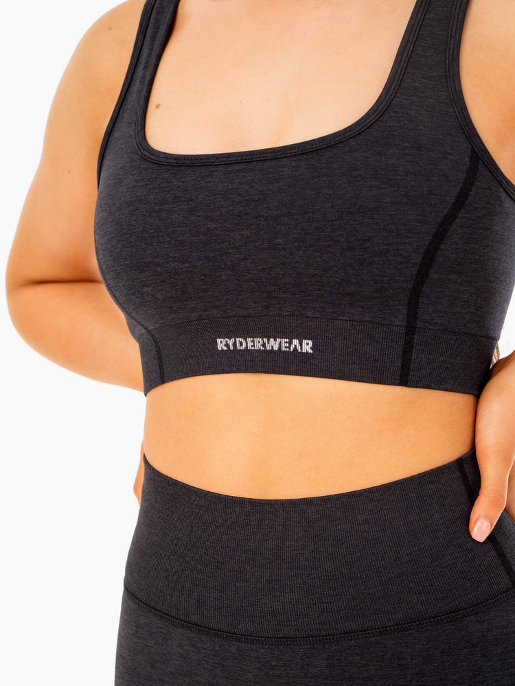 Ryderwear Enhance Seamless Sports Bra Černé | RDET-76812