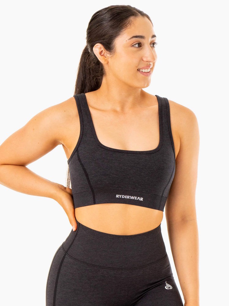 Ryderwear Enhance Seamless Sports Bra Černé | RDET-76812