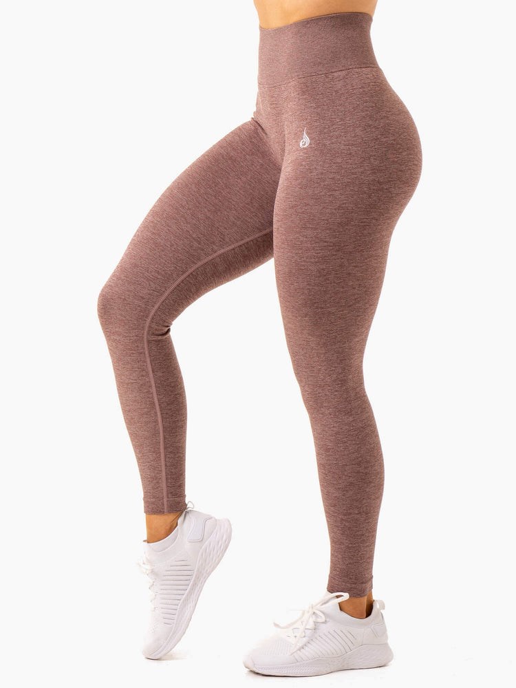 Ryderwear Essential Seamless Leggings Čokolády | JUMN-49158