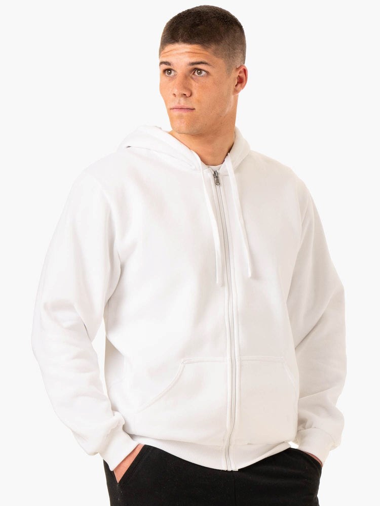 Ryderwear Essential Zip Up Jacket Bílé | HIGU-24536