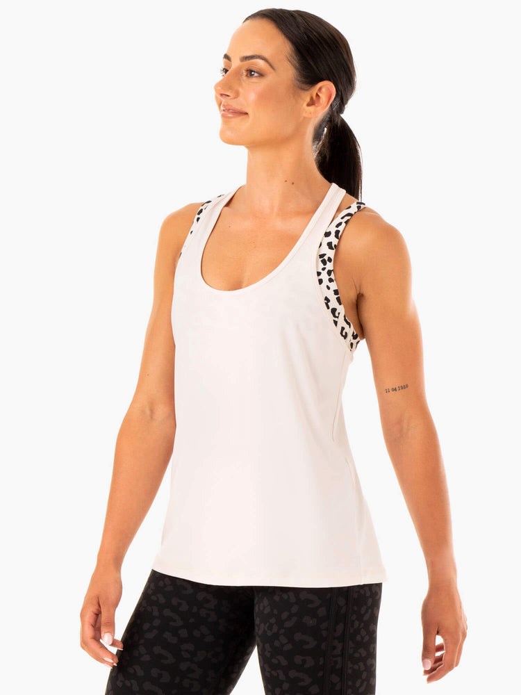 Ryderwear Evolution Racer Back Tank Ivory | AUQX-52468