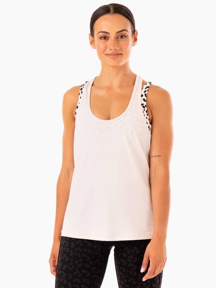 Ryderwear Evolution Racer Back Tank Ivory | AUQX-52468