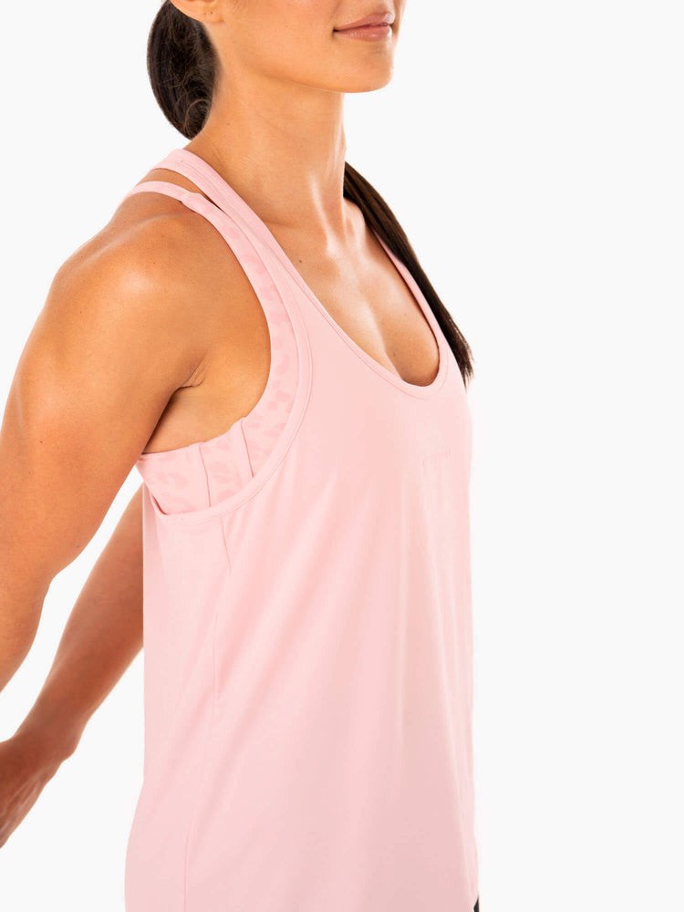 Ryderwear Evolution Racer Back Tank Růžové | MBFS-28145