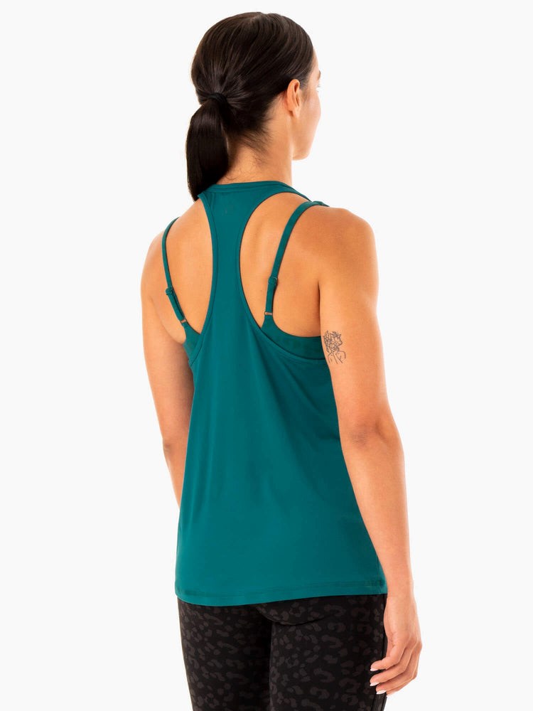 Ryderwear Evolution Racer Back Tank Teal | HUSR-38906