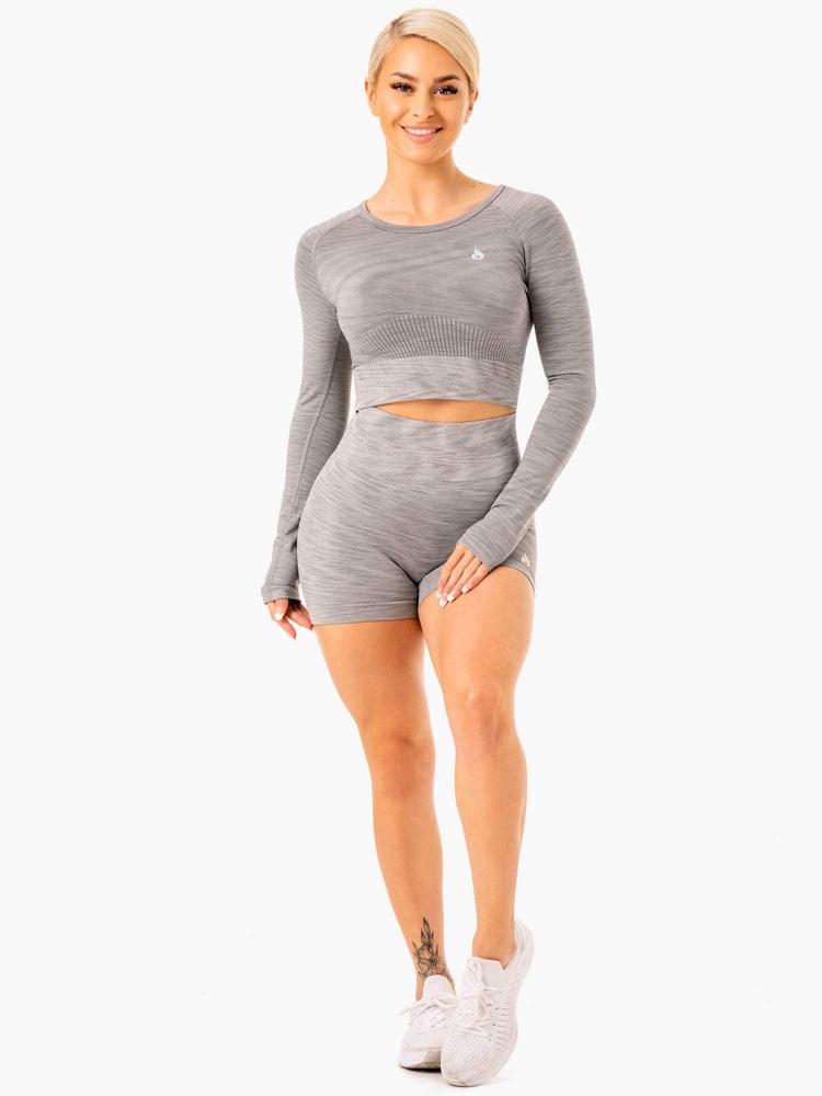 Ryderwear Evolve Seamless High Waisted Shorts Šedé | CQJR-94130