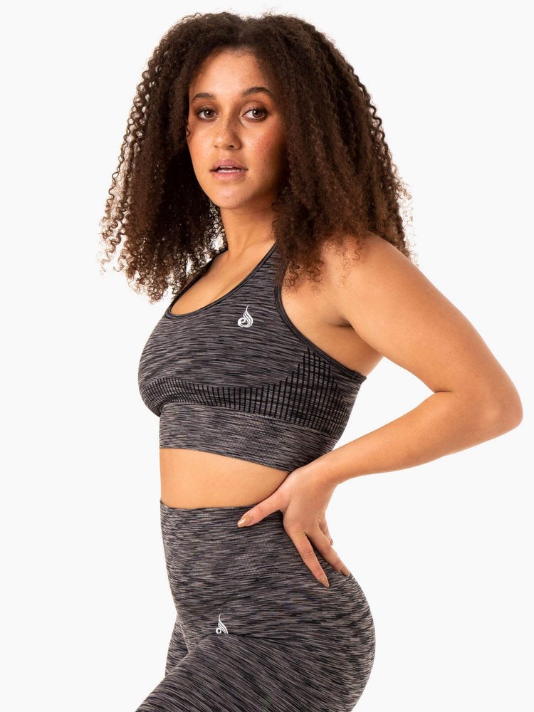 Ryderwear Evolve Seamless Longline Sports Bra Černé | OFSM-28541