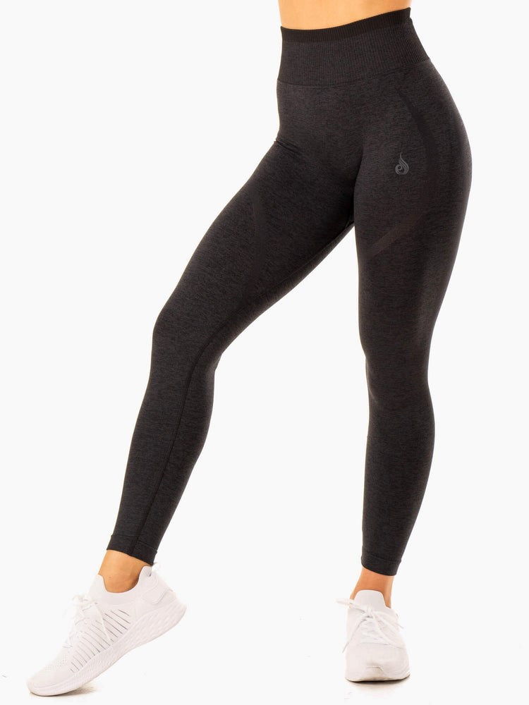 Ryderwear Excel Seamless High Waisted Leggings Černé | BKGX-08476