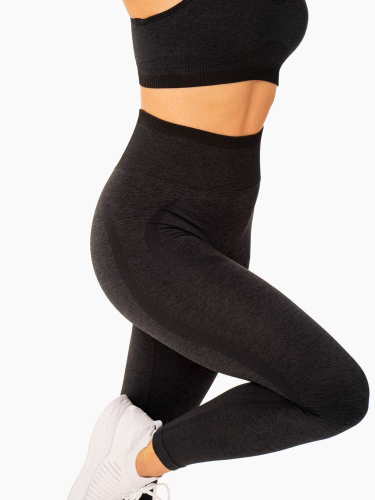 Ryderwear Excel Seamless High Waisted Leggings Černé | BKGX-08476