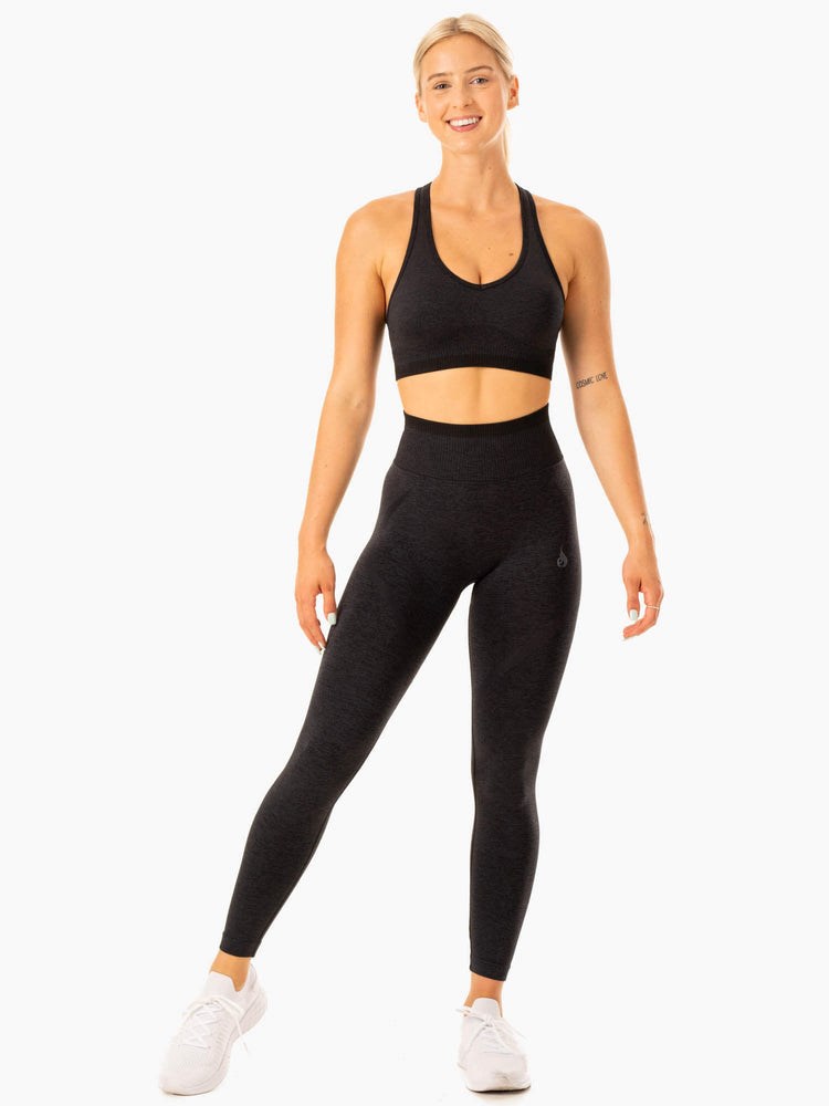 Ryderwear Excel Seamless High Waisted Leggings Černé | BKGX-08476