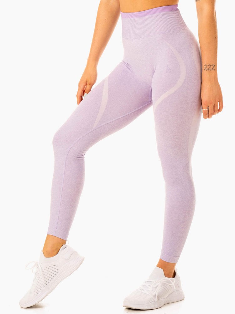 Ryderwear Excel Seamless High Waisted Leggings Levandule | ESOI-19872