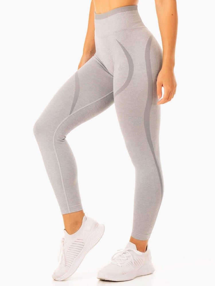 Ryderwear Excel Seamless High Waisted Leggings Šedé | PEXU-97816