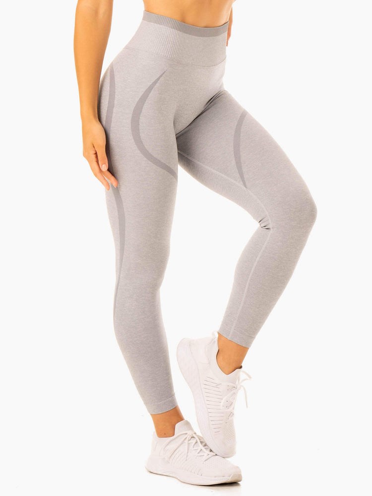 Ryderwear Excel Seamless High Waisted Leggings Šedé | PEXU-97816