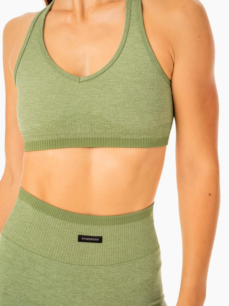 Ryderwear Excel Seamless Sports Bra Zelene | ENWZ-91653