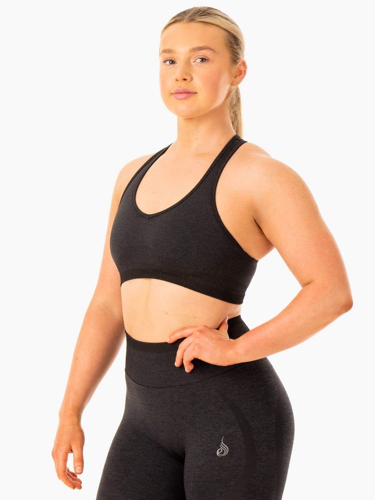 Ryderwear Excel Seamless Sports Bra Černé | NQIH-86329