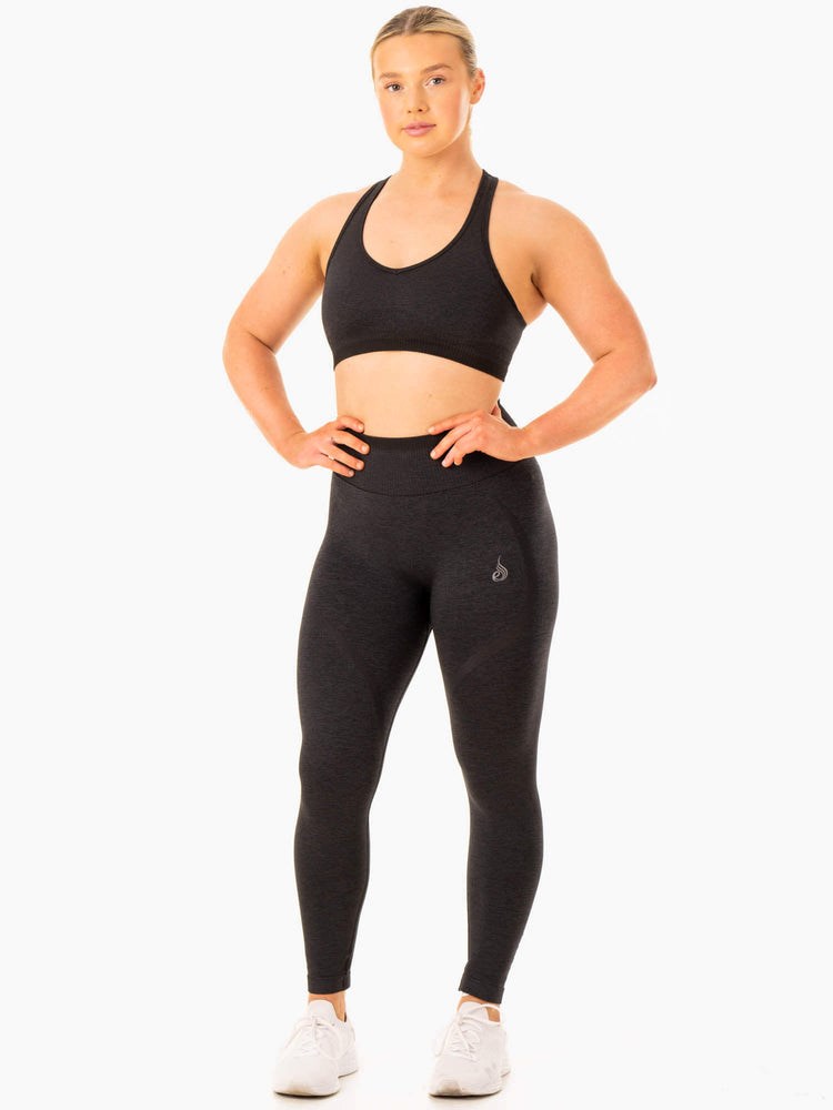 Ryderwear Excel Seamless Sports Bra Černé | NQIH-86329