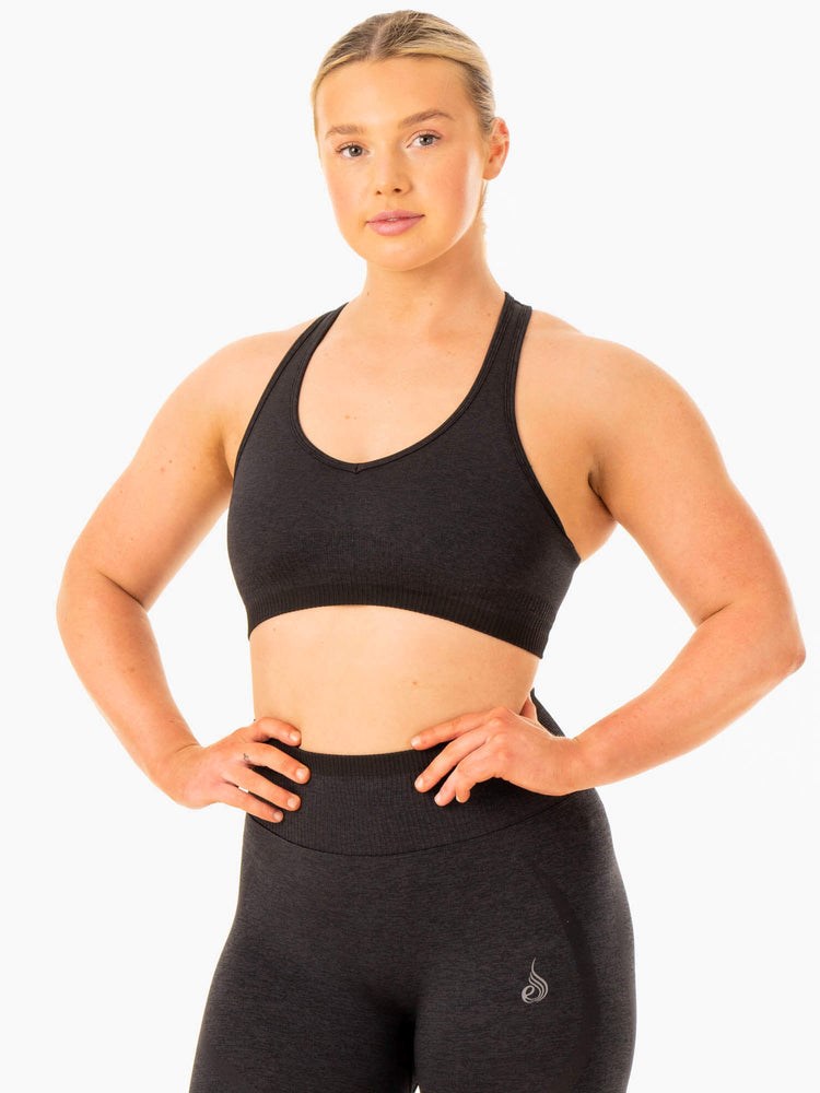 Ryderwear Excel Seamless Sports Bra Černé | NQIH-86329