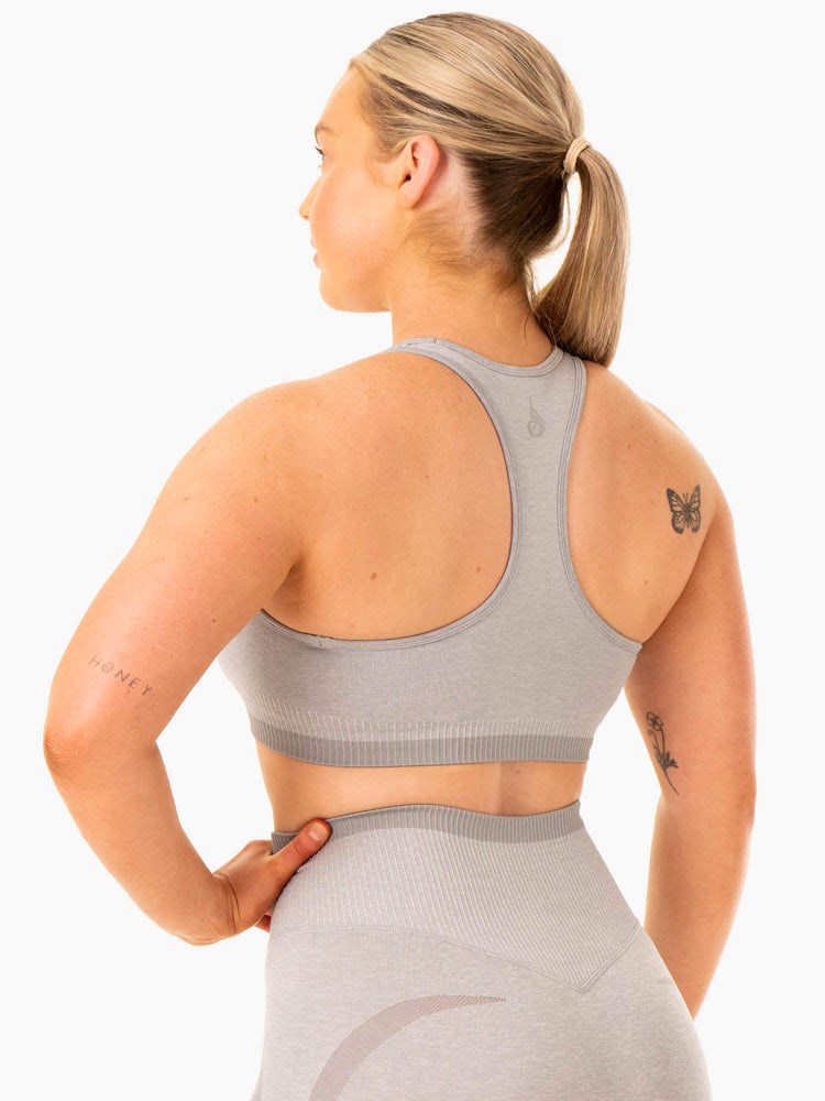 Ryderwear Excel Seamless Sports Bra Šedé | MZPF-73681