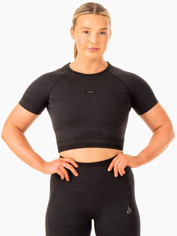 Ryderwear Excel Seamless T-Shirt Černé | HYUD-57218