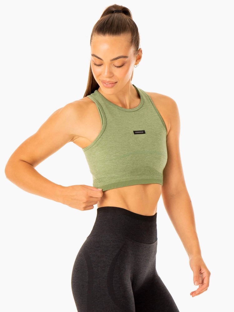 Ryderwear Excel Seamless Tank Zelene | WDZF-80756