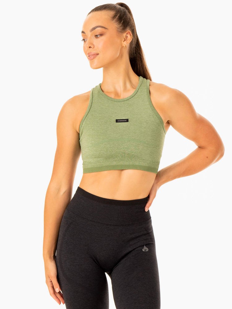 Ryderwear Excel Seamless Tank Zelene | WDZF-80756