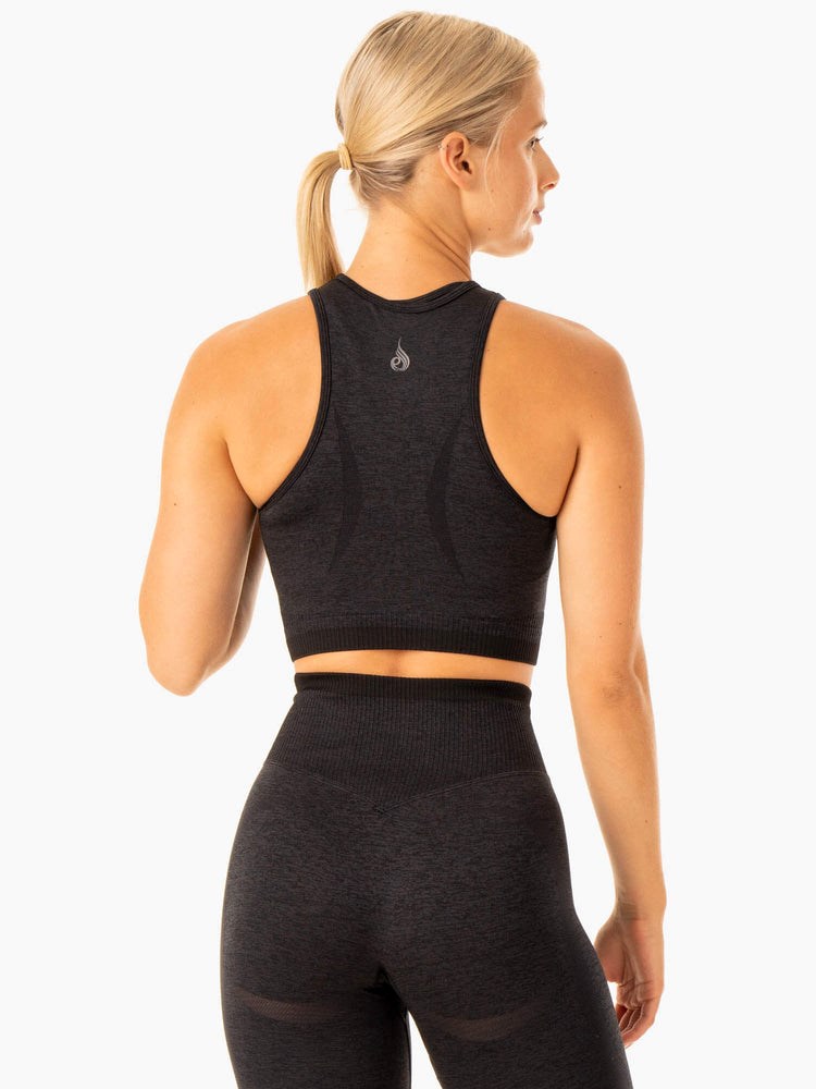 Ryderwear Excel Seamless Tank Černé | SBLU-56098