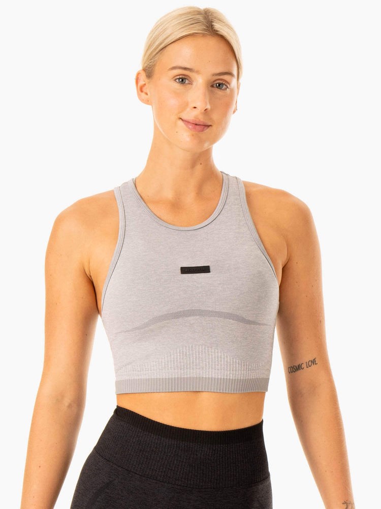 Ryderwear Excel Seamless Tank Šedé | NWLD-15943