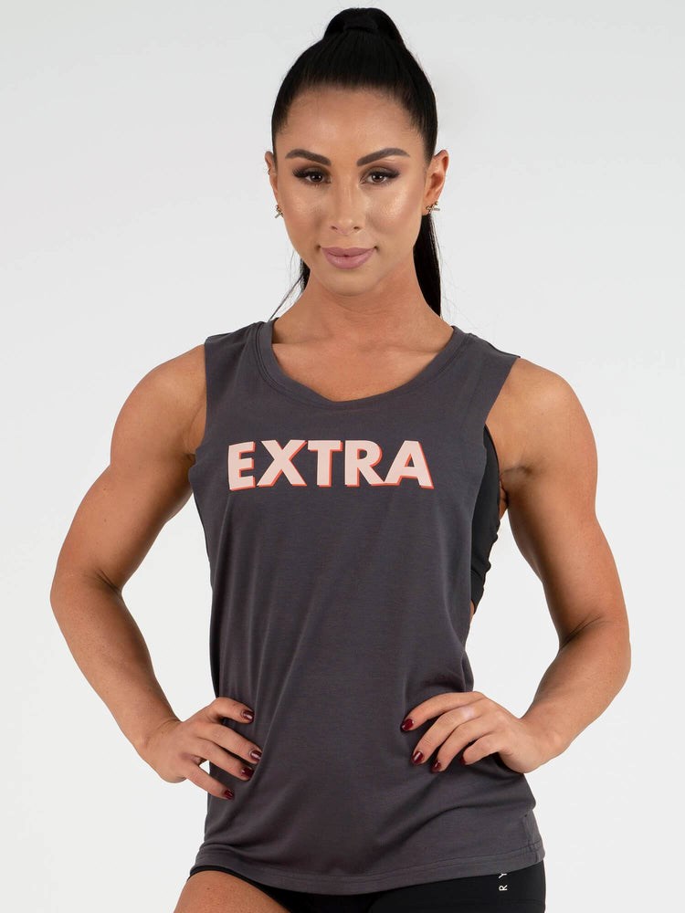 Ryderwear Extra Baller Tank Charcoal | QAOM-84936