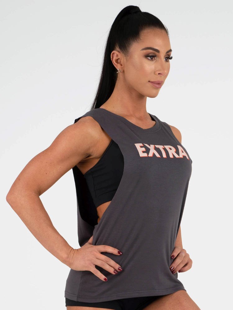 Ryderwear Extra Baller Tank Charcoal | QAOM-84936