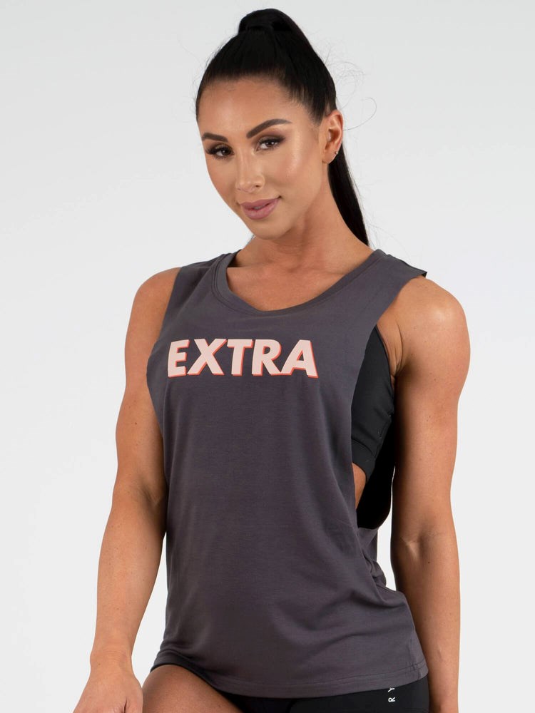 Ryderwear Extra Baller Tank Charcoal | QAOM-84936