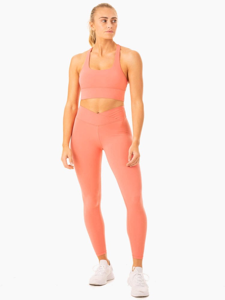 Ryderwear Flow Square Neck Sports Bra Růžové Růžové | RLMZ-49103