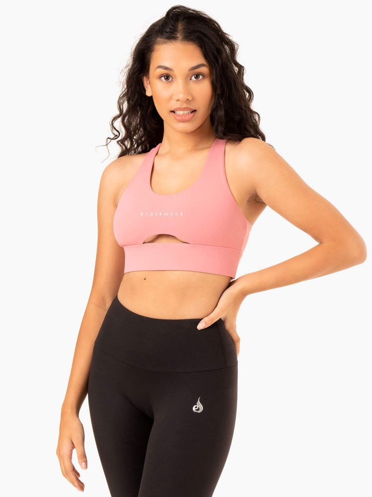 Ryderwear Focus Contour Sports Bra Růžové | DMCU-16905