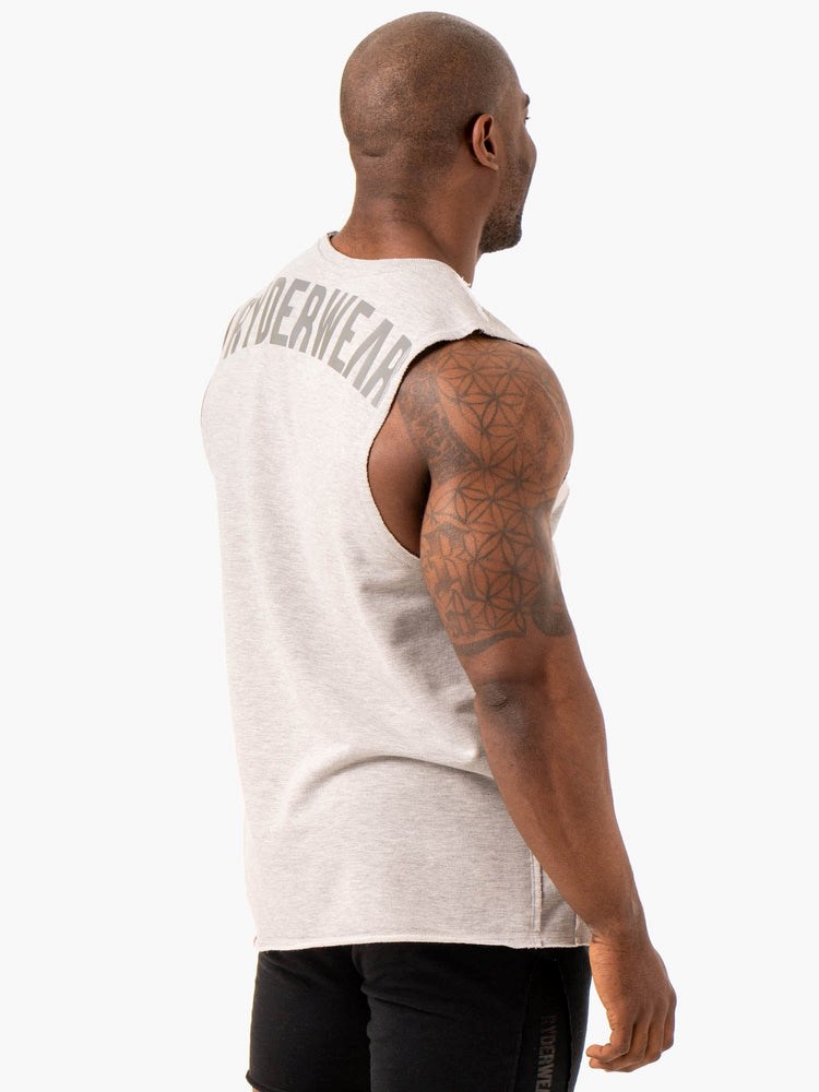 Ryderwear Force Fleece Tank Šedé | FQXC-37041